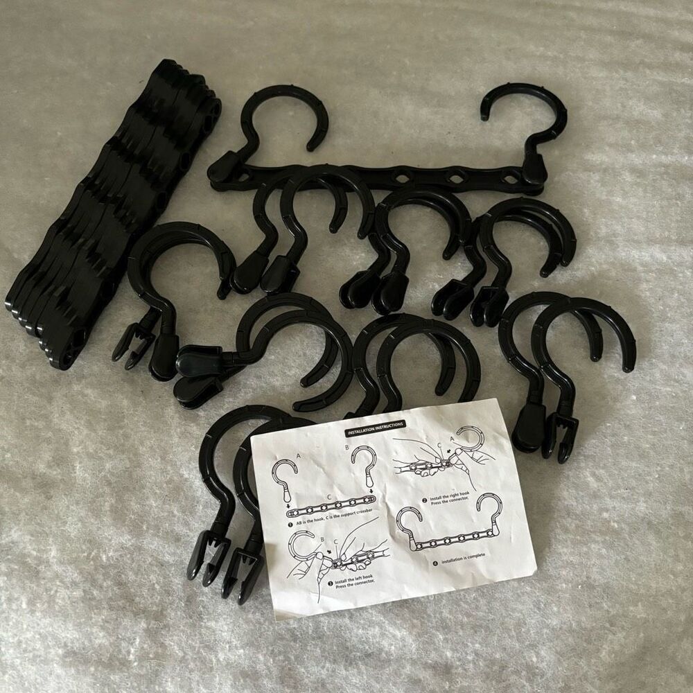 9 Six Hole Space Saver 9 1/2” Plastic Hangers